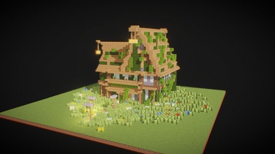 minecraft house - download free 3d model octaclee octaclee1 e4cd2a8 3d print model - Mito3D