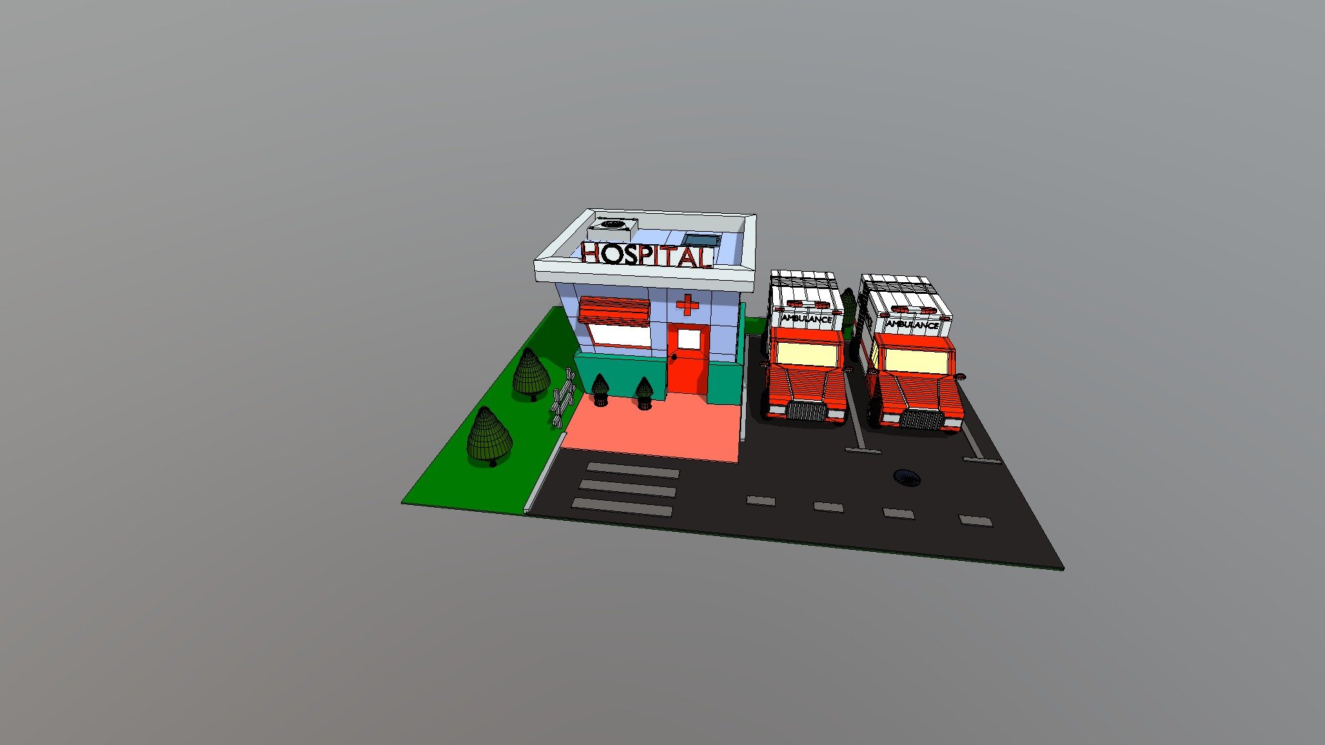 mini hôpital ambulance Télécharger libre 3d modèle ervinyp262 1582625 3D print model - Mito3D