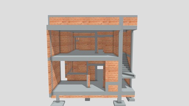 modelo estrutura alvenaria bernadete - 3d model jessicamorais 45582c0 residencia maria mac engenharia 3d print model - Mito3D