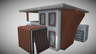 casa moderna - modello 3d shirokia sandyria 6212cd0 condivisa la scuola progetto futuristico eindhoven solo edifici 3d print model - Mito3D