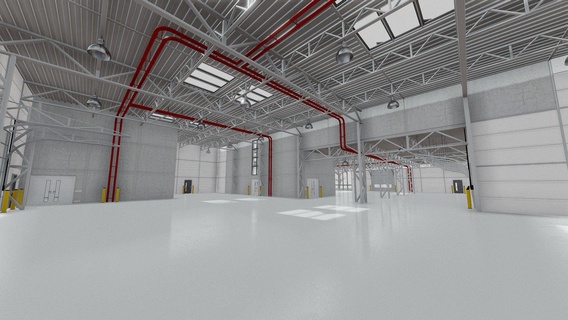 modern unfurnished warehouse office - buy royalty free 3d model denniswoo1993 room storage center complex hall distribution commercial eevee conference exteior architecture blender building cycles factory interior modular industrial facilility 3d print model - Mito3D