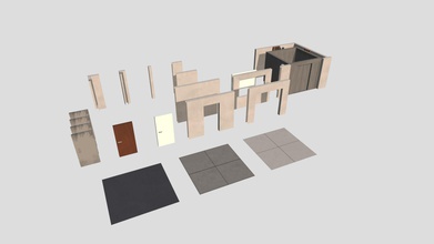 modulair office building assets post apoc - download free 3d model jordikruk 9bb7ab3 made our twinstick shooter project models textures me floor plates walls tileable 3d print model - Mito3D