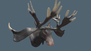 moose creature bust - 3d model jazzi crystol jazzicrystol 00b86f3 3d print model - Mito3D
