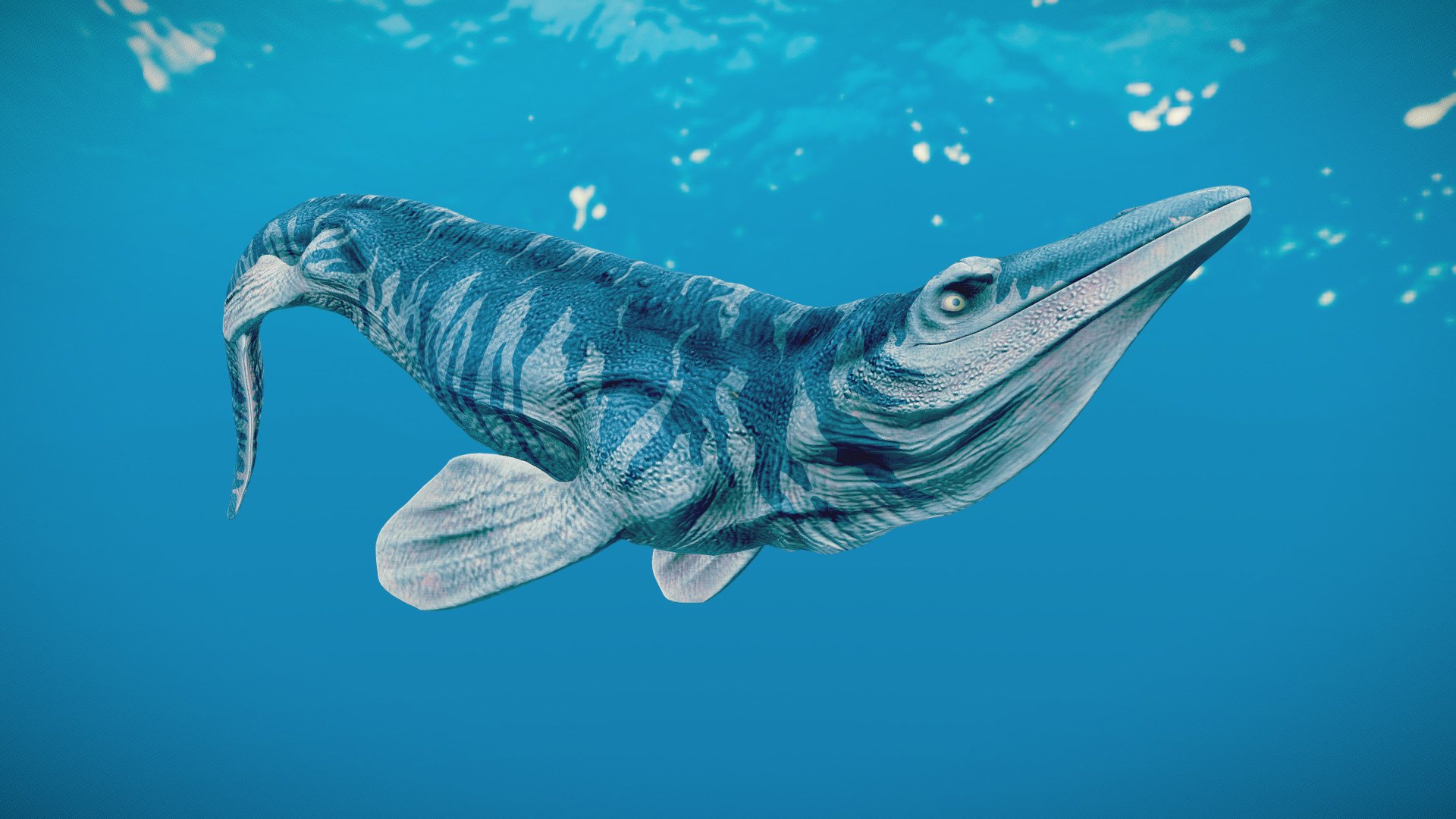 mosasaurus hoffmannii - acheter des redevances gratuit modèle 3d kyan0s 8333889 créature marine crétacé j'&rsquo ai fait blender, gimp 3D print model - Mito3D