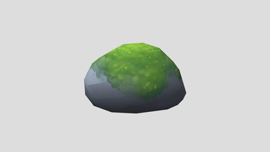 mossstonebig - download free 3d model loryenne 339ef27 small stone handpainted texture 3d print model - Mito3D