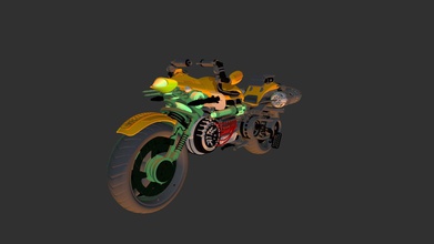 motorcycle - download free 3d model yahya405 175bdfa type name rocket speed 1666 6 km crime wanted cuba united state rushia engald brazil wins 50030 golden medails + turbo 3d print model - Mito3D