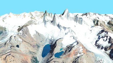 binmek Fitz Roy cerro eskimiş Patagonya Arjantin satın almak telif Bedava 3d model libantiel Tepe kar çıkıntı dik fotogrametri kalamar 3d print model - Mito3D