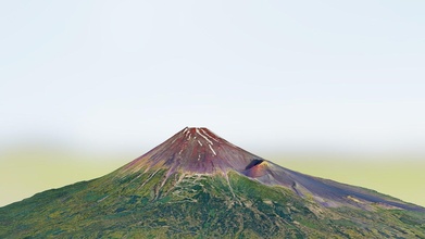 mount fuji volcano terrain map land - buy royalty free 3d model jonbimbo 84cbf19 3d print model - Mito3D