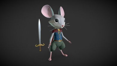 mouse warrior - buy royalty free 3d model guilhermeeh74 46f5afa 3d print model - Mito3D