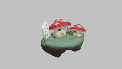 mushroom faerie homes - download free 3d model ohhfaye cc72897 3d print model - Mito3D