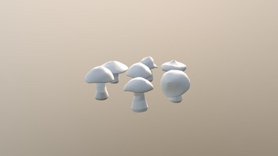 mushrooms - wip 3d model kanimi 9b6f010 3d print model - Mito3D