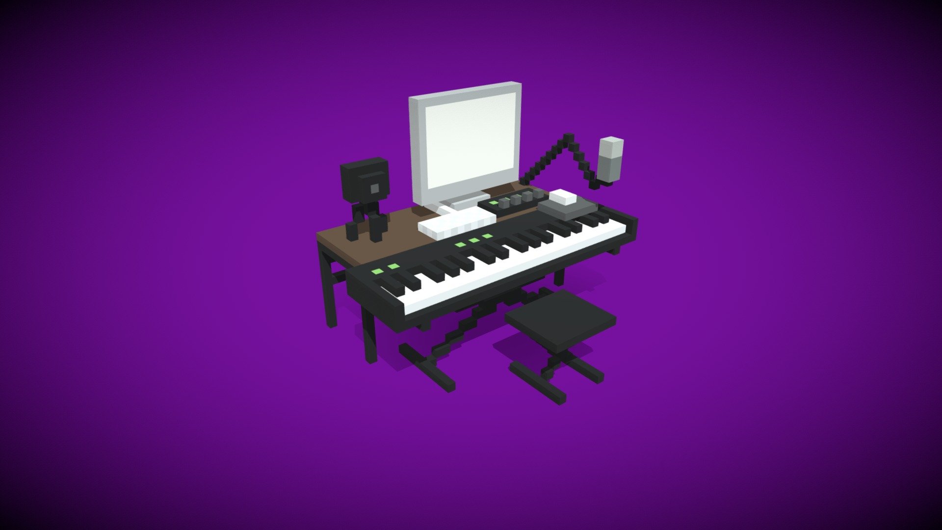 musical voxels friends - 3d model mottzy 13036cf 3D print model - Mito3D