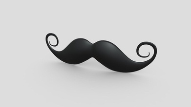 mustache - buy royalty free 3d model assetfactory f9ffa8c 3d print model - Mito3D