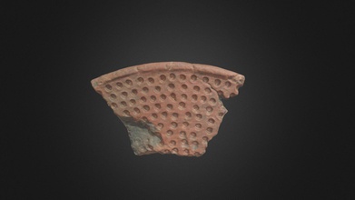mycenaean griddle p1621 - 3d model nemea center nemeacenter 31a0259 3d print model - Mito3D