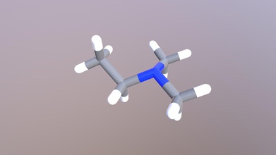 n n-dimethylethanamine - download free 3d model medchemprof aff8286 simple tertirary amine compound 3d print model - Mito3D