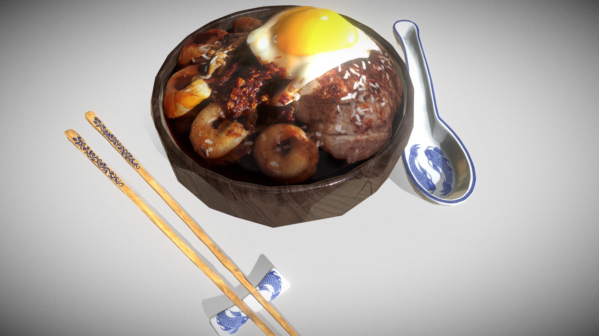 nasi lemak 3d-food-asset - 3d-Modell xeoxonin 1259ed7 so wenig experiment-ich&rsquo ve wurde Betrachtung inspirierte Speisen Vermögenswerte monster hunter final fantasy 15 Fotos, die eigentliche Mahlzeit gekocht gespleißt diese Substanz, Maler einige Modelle speziell gebaut Referenz traditionelle Indonesische malaysische Gericht aus gewürzten Reis-Kokos-Milch-Späne portion Fleisch Hähnchen frische Garnelen manchmal begleitet SPIEGELEI schwierigste Teil der übersetzung-Beleuchtung Substanz unreal engine haben neu besten können hier sketchfab sehen, was motion besuchen Sie bitte meine artstation https wwwartstationcom benjaminnixon 3D print model - Mito3D