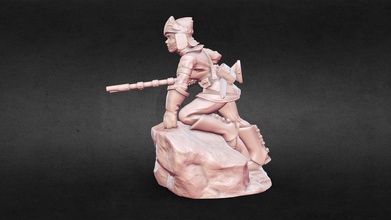 nausicaa d&d 3d print miniature - buy royalty free model ethan savage stl rifle mini ghibli woman 28mm 32mm dungeons-and-dragons anime ghibli-nausicaa 3d print model - Mito3D
