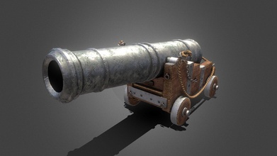 naval cannon - 3d model gerardferri d12242b 3d print model - Mito3D