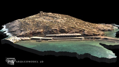 naxos temple apollo - portara dron images 3d model juanbrualla a2a97ad huge marble gate single remaining part unfinished 530 bc island s emblem main landmarkstanding islet palatia entrance harbor comprises four parts weighing 20 tons each used 462 drone photos data https openheritage3dorg projectphp id 3axe-1f63 3d print model - Mito3D