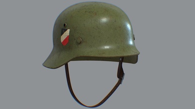 nazi helmet m35 - buy royalty free 3d model bboycafard armor bulletproof ww2 soldier german kriegsmarine protection worldwar2 game pbr lowpoly military navy 3d print model - Mito3D