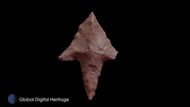 neolithic stone arrowhead mleiha sharjah uae - download free 3d model global digital heritage globaldigitalheritage d5e1a5c display archaeology authority 6th-4th millenium bce catalog number unk processed reality capture 354 images 2 3d print model - Mito3D