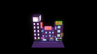 night city lights - 3d model annabidzilia 2412884 3d print model - Mito3D