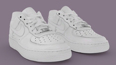 nike air force 1 white - buy royalty free 3d model vincent vincentpage people urban secondlife ar shoes imvu sl trainer footwear tactical sneaker adidas yeezy sims jordan streetwear shoescan nft 3d print model - Mito3D