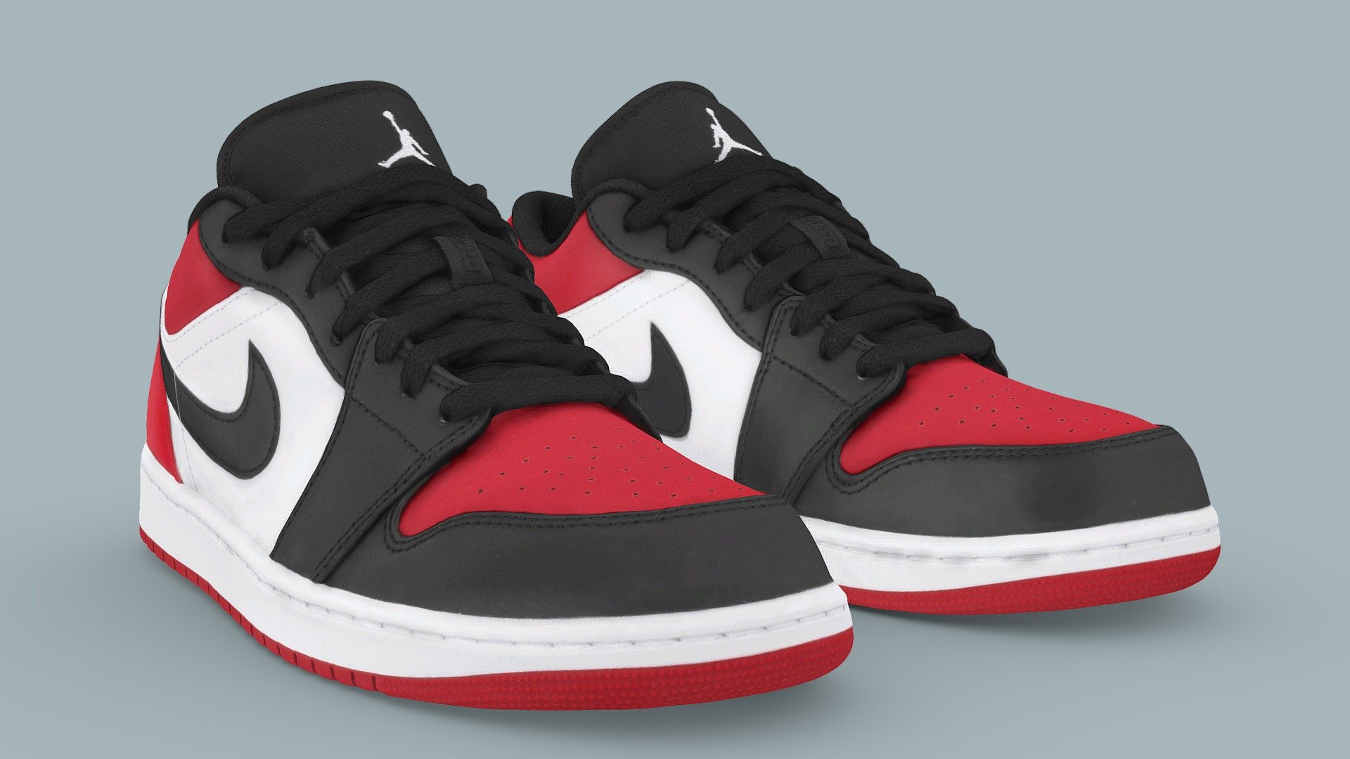 nike air jordan 1 low bred toe - buy royalty free 3d model vincent page vincentpage people urban secondlife ar shoes imvu sl trainer footwear tactical sneaker adidas yeezy sims streetwear shoescan nft 3D print model - Mito3D