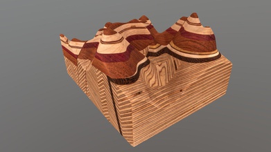 no 120 - geologic block model download free 3d phaneritic c1d528b angular unconformity normal faults features separates thinly bedded strata made out baltic birch plywood involved series chevron folds below stratified sequence brazilian cherry purpleheart maple english brown oak veneer padauk above entire cut then eroded into dendritic drainage patterns river-cut v-shaped valleys also contains some additional puzzles along students interpret wood kurtis c burmeister etsy com shop strainshadowdesigns instagramcom twittercom strainshadow photogrammetric ryan j hollister 3d print model - Mito3D