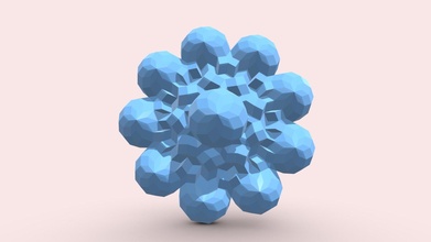 nonagon-based-zonohedral-array - download free 3d model jjkostick 2c169ca 3d print model - Mito3D