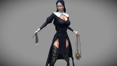 nun - battle sister 3d model shao xii shaoxii 28a8213 animation list idle artstation https wwwartstationcom artwork kr6g6r 3d print model - Mito3D