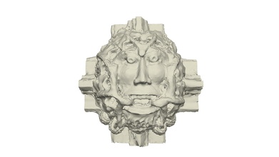 oak-leaf green man boss c1840 cnc print-ready - buy royalty free 3d model rochester cathedral rochestercathedral d9cfd8a 3d print model - Mito3D