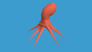 octopus - download free 3d model rkuhlf f9c0186 rigged walk idle dart animation if you would like full underwater pack can visit my itch page 3d print model - Mito3D