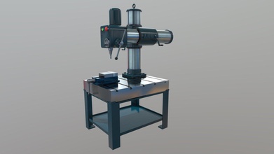 oerlikon radial drill - buy royalty free 3d model kloper romano360 04d87dc old machine 3d print model - Mito3D