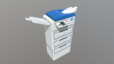 office printer - buy royalty free 3d model dmath c9e14b2 designed used video games comes lod uses 1 material slot also same textures 4k 3d print model - Mito3D
