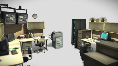 office space - buy royalty free 3d model animagamma 44d5513 set textures collada fbx included 3d print model - Mito3D