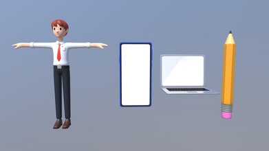 Hombre oficina infografia 3d personaje + herramienta comprar realeza gratis modelo tonmai3d tonmaicmm 3f0cc14 3d print model - Mito3D