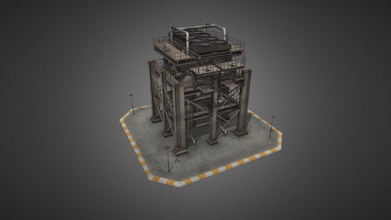 oil refinery 09 - buy royalty free 3d model cg duck 0d0a864 low poly game-ready virtual reality vr augmented ar games other real-time apps 3d print model - Mito3D
