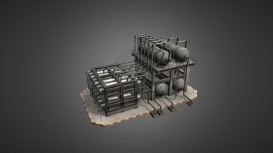 oil refinery 11 - buy royalty free 3d model cg duck 030839e low poly game-ready virtual reality vr augmented ar games other real-time apps 3d print model - Mito3D