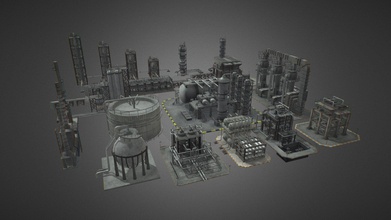 oil refinery pack - buy royalty free 3d model cg duck cg duck acf6701 oil refinery pack game dev model pack consists 13 buildings oil refineries oil refinery pack perfect industrial pack creation different kind factories technical details pbr yes number materials 14 do materials derive master material instances variation yes number textures 51 texture resolution 2048x2048 lod no collision yes complex collision simple engine compatibility 416 intended platform pc platforms tested pc documentation included no - oil refinery pack - buy royalty free 3d model cg duck cg duck acf6701