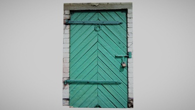 old door low-poly - 3d model romullus 9bf4a9a low poly version scan 3d print model - Mito3D