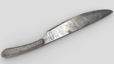 old machete - buy royalty free 3d model aidanwatts fdc1bb2 design fancy engraved wooden handle asset modelled blender texture painted substance painter texturing features detailed weathering giving used appearance game ready pbr metallic roughness 4k 8 bit normal 16bit 3d print model - Mito3D