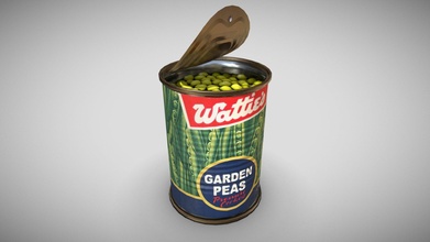open tin - canned green peas buy royalty free 3d model -parzival- 165123e 3d print model - Mito3D