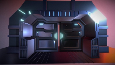 opening sci fi tech gate spaceship - download free 3d model sameka 88198a6 3d print model - Mito3D