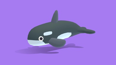 oppa orca - quirky series buy royalty free 3d model omabuarts studio cute wild mammal predator vr ar gamedev water poly animal animated rigged sea 3d print model - Mito3D
