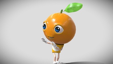Orange dessin animé personnage acheter royalties libre 3d modèle victorwai 0d5f982 3d print model - Mito3D