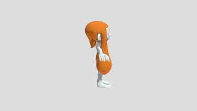 orange inking girl t- pose download - free 3d model jordanballard52 ba579e6 3d print model - Mito3D