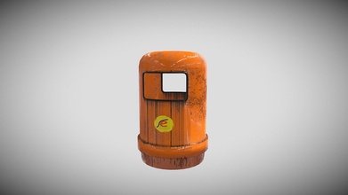 orange rubbish bin - 3d model jeffrey jeffrey19 32d7058 3d print model - Mito3D