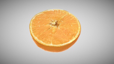 orange slice 2 3d scan photogrammetry - buy royalty free model sky tesi skytesi 36ca905 captured canon 5dsr macro lens using cross-polarization lighting flat light elimination highlights which captures more true color points point cloud then surfaced mesh package includes low high poly objs 856 polys 13 696 diffuse map 4k normal glossy 2k specular mtl files so you can drag-and-drop view obj texture models have quad meshes uvs 3d print model - Mito3D