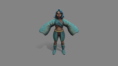 original hand-painted 3d female character model - download free shelbyart 7cad70e 3d print model - Mito3D